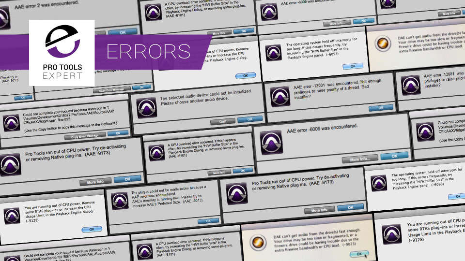 Pro Tools Error 13001: How To Fix The Dae Code?