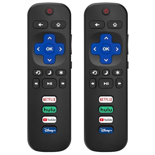 (Pack of 2) Replacement-Remote-Control for Roku-Tv,Compatible for Tcl Roku/Hisense Roku/Onn Roku/Philips Roku Smart Tvs(Not for Stick And Box)