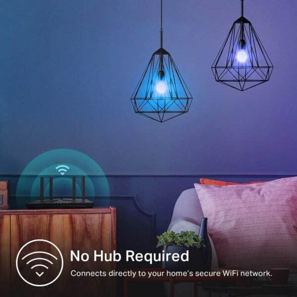 Kasa Smart Light Bulbs, Full Color Changing Dimmable Smart WiFi Bulbs Compatible with Alexa and Google Home, A19, 60 W 800 Lumens,2.4Ghz only, No Hub Required, 2-Pack (KL125P2), Multicolor