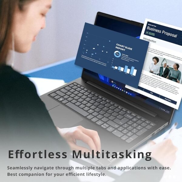 Lenovo New V15 Series Laptop • 32GB RAM • 1TB SSD • 15.6 FHD (1920x1080) Anti-Glare Display • Low-Blue Light • Intel Celeron N4500 CPU • Ethernet Port • Upto 12 Hours Battery • Win 11 Pro • WOWPC