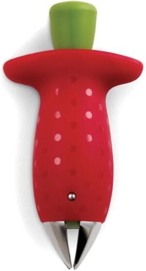 Chef'n Original Stem Gem Strawberry Huller, Red/Green -