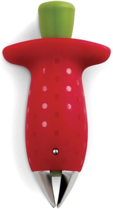 Chef'n Original Stem Gem Strawberry Huller, Red/Green -
