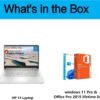 HP 14 Inch Laptop Student Business, with Office Lifetime License & Windows 11 Pro, Intel Dual-Core N4120, 16GB RAM, 384GB Storage(128GB eMMC+256GB MSD), Ultra Light, Webcam, WiFi, Accessories