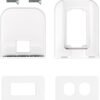 WALI Outlet Shelf Wall Holder,Bathroom Wall Shelf up to 10lbs Standard Vertical Duplex Wall Shelf Organizer for Smart Home Decor Space Saving Power Tools, Toothbrush (OLS001-W), 1 Pack, White