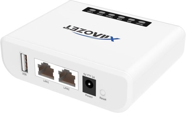 Wireless Print Server, Share a Printer to Multiple Computer with 1 Port USB2.0 Wide Compatibility Convert Printer to Wirelesss Support Ethernet WiFi Connect Network LK100W