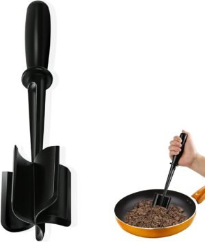 Meat Chopper, Hamburger Chopper, Potato Masher-Professional Multifunctional Heat Resistant Nylon Ground Beef Smasher Kitchen Tools And Gadgets, ​Safe For Non-Stick Cookware.