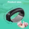 Upgraded Garlic Press Rocker, 2024 New Stainless Steel Garlic Presser, Garlic Mincer Crusher Masher with Peeler and Cleaning Brush, Garlic Chopper for Smash Garlic Kitchen Gadgets Tools