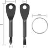 ROSTIVO Screwdriver Keychain Pocket Repair Tool Multi Mini Cool Gadgets for Men Small Gift for Women (Black)
