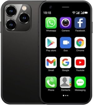 Mini Smartphone, Mini Phone Unlocked Cell Phone 3.0 Inch Android 3G Small Mobile Child Phone Quad Core 2G+16G 5.0MP Dual SIM High Definition (Black)
