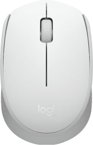 Logitech M170 Wireless Mouse for PC, Mac, Laptop, 2.4 GHz with USB Mini Receiver, Optical Tracking, 12-Months Battery Life, Ambidextrous - Off White