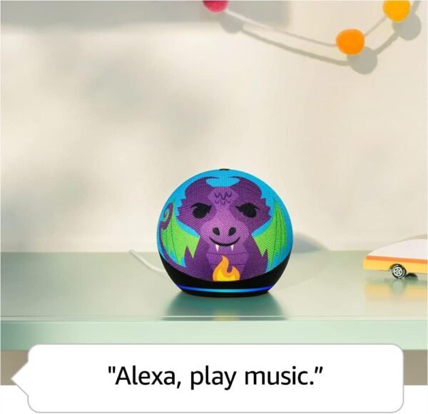 Amazon Echo Dot Kids (newest model), Designed for kids, with parental controls, Includes 1 Year of Amazon Kids+, Owl