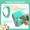 Upgraded Garlic Press Rocker, 2024 New Stainless Steel Garlic Presser, Garlic Mincer Crusher Masher with Peeler and Cleaning Brush, Garlic Chopper for Smash Garlic Kitchen Gadgets Tools