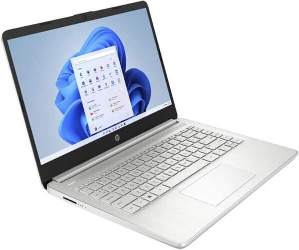 HP 14" HD Touchscreen Laptop, Windows 11, Intel Celeron Dual-Core Processor Up to 2.60GHz, 4GB RAM, 64GB SSD, Webcam, Dale Sliver (Renewed)