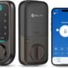 Solity No-Hub Smart Digital Door Lock, Designed in Korea, Keyless Entry, Wi-Fi, Remote Control, Touchscreen Keypad, Auto Lock, IP54 Waterproof GT10BK Biometric (GT10BK_ORB)