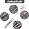 Stainless Steel Semi-Automatic Whisk, 2024 New Stainless Steel Egg Whisk Hand Push Rotary Whisk Blender, Hand Push Mixer Stirrer Tool for Cooking Kitchen Home Egg Milk (10in)