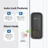 Solity No-Hub Smart Digital Door Lock, Designed in Korea, Keyless Entry, Wi-Fi, Remote Control, Touchscreen Keypad, Auto Lock, IP54 Waterproof GT10BK Biometric (GT10BK_ORB)