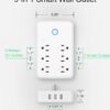 GHome Smart Plug Outlet Extender, USB Wall Charger with 3 Individual Smart Outlets and 3 Smart USB Ports, Works with Alexa Google Home, Surge Protector Plug Extender for APP Control,15A/1800W