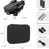 2025 Foldable Drone with 4K Dual Camera for Adults, RC Quadcopter WiFi FPV Live Video, Altitude Hold, Headless Mode E88
