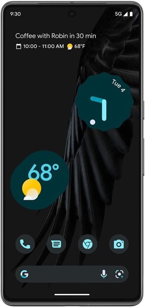 Google Pixel 7 5G, US Version, 128GB, Obsidian - Unlocked (Renewed)