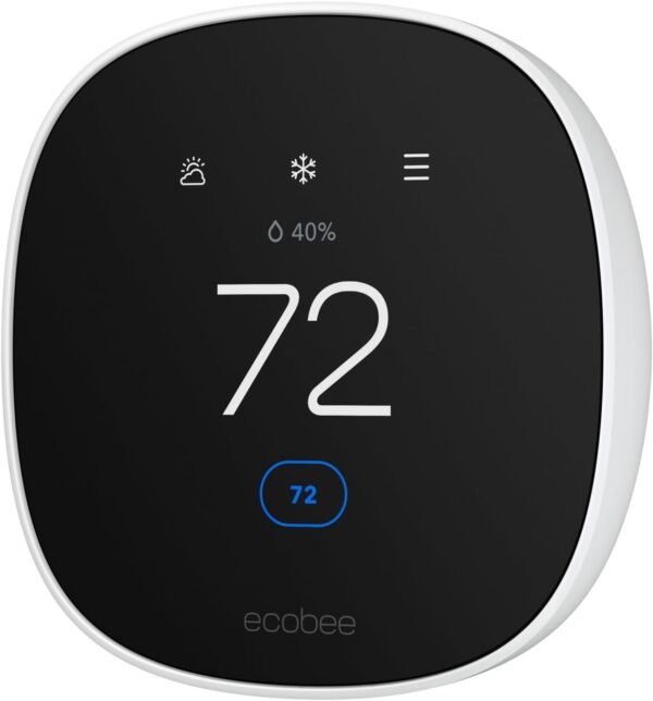 New 2025 ecobee Smart Thermostat Essential - Energy Star Certified New 2025 ecobee Smart Thermostat Essential - Energy Star Certified programmable Wi-Fi Thermostat - Works with Siri, Alexa, and Google Assistant