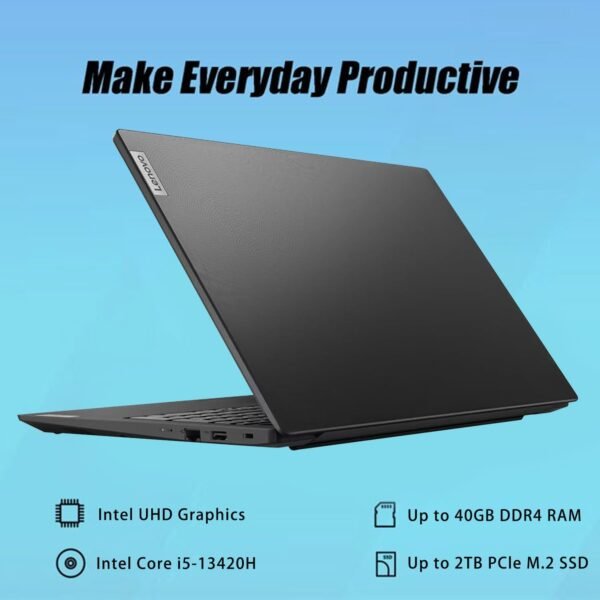 Lenovo V15 Gen 4 Business Laptop, 15.6" FHD Display, Intel Core i5-13420H (Beat i7-1355U), 16GB RAM, 512GB SSD, HDMI, RJ45, Webcam, Numeric Keypad, Wi-Fi, Windows 11 Pro, Black