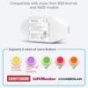 meross Smart Garage Door Opener Remote, Compatible with Apple HomeKit, Amazon Alexa, Google Assistant, SmartThings, Multiple Notification Modes, No Hub Needed
