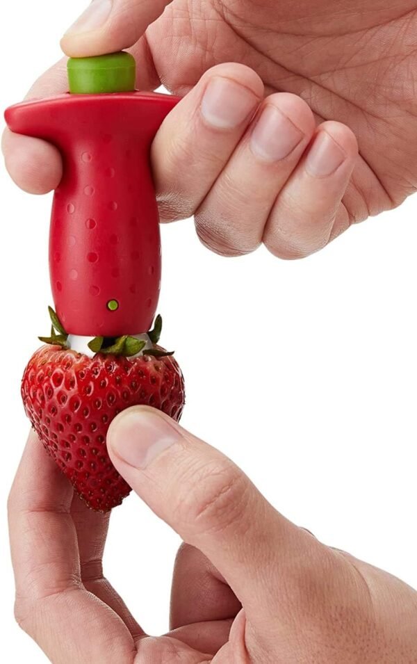 Chef'n Original Stem Gem Strawberry Huller, Red/Green -