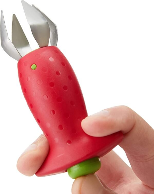 Chef'n Original Stem Gem Strawberry Huller, Red/Green -