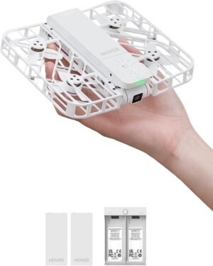 X1 Self-Flying Camera, Pocket-Sized Drone HDR Video Capture, Palm Takeoff, Intelligent Flight Paths, Follow-Me Mode, Foldable Action Camera with Hands-Free Control White (Combo Plus)