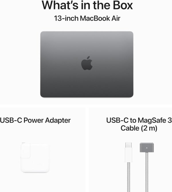 Apple 2024 MacBook Air 13-inch Laptop with M3 chip: Built for Apple Intelligence, 13.6-inch Liquid Retina Display, 16GB Unified Memory, 256GB SSD Storage, Backlit Keyboard, Touch ID; Midnight