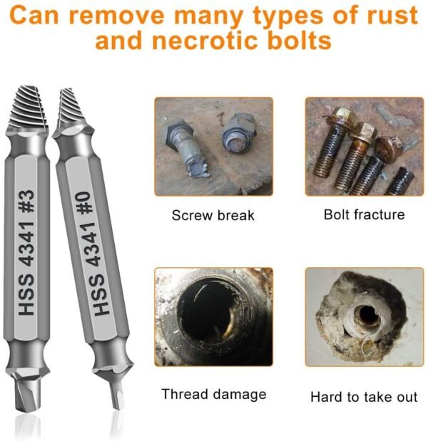 Gifts for Men,Damaged Screw Extractor Set-Father's Day Gifts from Wife Daughter Son,Mens Gifts,Husband,Stripped Screws Nuts & Bolts Drill Bit Tools for Easy Removal of Rusty Broken Hardware Gifts