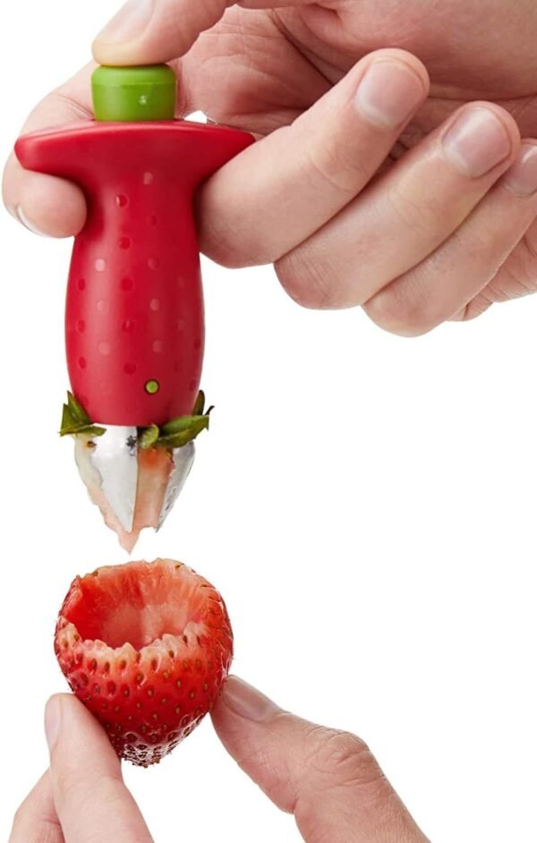 Chef'n Original Stem Gem Strawberry Huller, Red/Green -