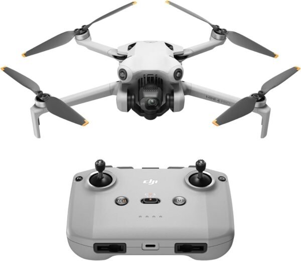 DJI Mini 4 Pro (DJI RC-N2), Drones with Camera for DJI Mini 4 Pro (DJI RC-N2), Drones with Camera for Adults 4K, Under 0.549 lbs/249 g, 34 Mins Flight Time, 20km Max Video Transmission Distance, Omnidirectional Vision Sensing, Mini Drone for Beginners