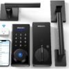 Philips Wi-Fi Smart Lock with Handle, Keyless Entry Keypad Door Lock with Handle, Front Door Deadbolt Set with WiFi Gateway, App Control, Fingerprint Unlock, PIN Code Unlock, Auto Locking