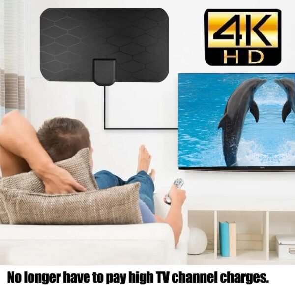 Digital TV Antenna for Smart TV,360°Reception,Support 4K 1080p Smart Television,Detachable Signal Amplifier-Signal Booster-HDTV Antenna 10ft Coaxial HDTV Cable, Portable Antenna Indoor