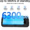 DOOGEE S41T Rugged Unlocked 2025,Android 14 6300mAh Battery,8GB+64GB,4G Dual Sim Rugged Smartphone,13MP Camera,IP68 Waterproof Cell Phone,Face Unlock,NFC/T-Mobile,Black