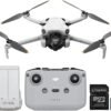 DJI Mini 4 Pro Quadcopter Drone with 128GB Card- Lightweight and Foldable Mini Camera Drone with 4K HDR Video, True Vertical Shooting, Obstacle Sensing and Intelligent Features (2 Items)