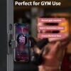 APPS2Car [2 Pack] Gym Magnetic Phone Holder, 360 Adjustable, Compatible with 4.7-6.5" Smartphones, Alloy Base and Joint, Black