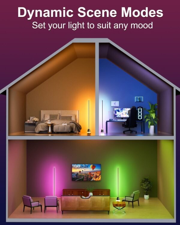61AA8ma7YsL._AC_SL1500_.jpg Keepsmile Smart RGB LED Corner Floor Lamp,172 LEDs Bright Standing Lamps for Living Room with APP and Remote,Modern Floor Lamp with Music Sync and 16 Million Colors, Ambient Lighting for Bedroom