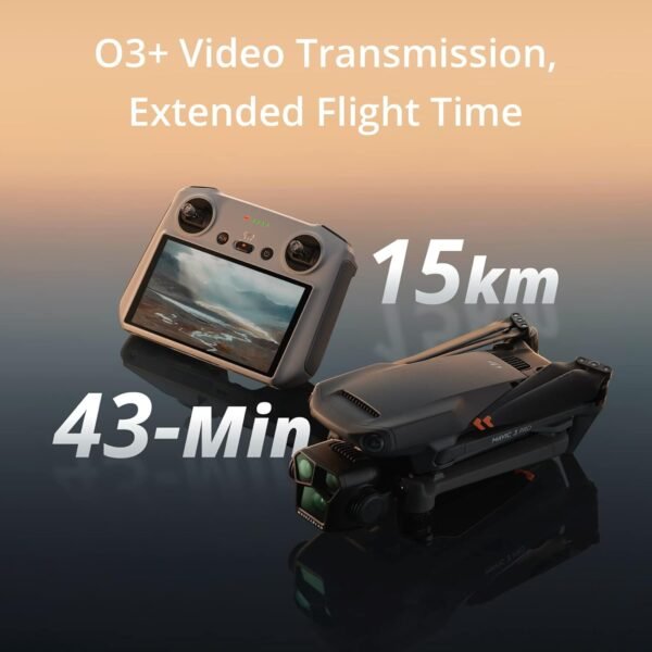 DJI Mavic 3 Pro with DJI RC, Flagship Triple-Camera Drone with 4/3 CMOS Hasselblad Camera, 43-Min Flight Time, 15km HD Video Transmission, FAA Remote ID Compliant, 4K Camera Drone for Adults
