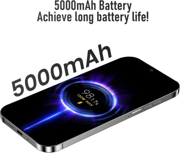 Unlocked Android Phone A14 pro max Smartphone 6GB+256GB Cell Phone 24MP+50MP Camera Pixels 5000mAh Battery for Extended Standby 6.8-inch HD Screen Mobile Phone 5G Dual SIM (Black)