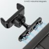 APPS2Car [2 Pack] Gym Magnetic Phone Holder, 360 Adjustable, Compatible with 4.7-6.5" Smartphones, Alloy Base and Joint, Black