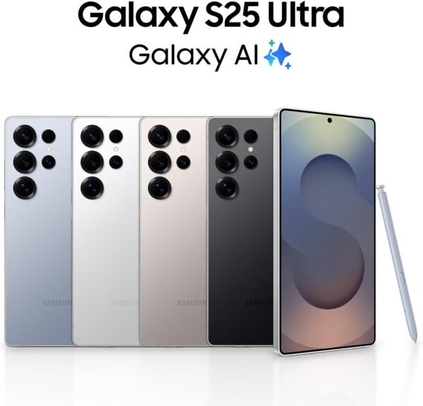 SAMSUNG Galaxy S25 Ultra Cell Phone, 512GB, AI Smartphone, Unlocked Android, AI Camera, Fast Processor, Long Battery Life, 2025, Titanium Whitesilver