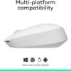 Logitech M170 Wireless Mouse for PC, Mac, Laptop, 2.4 GHz with USB Mini Receiver, Optical Tracking, 12-Months Battery Life, Ambidextrous - Off White