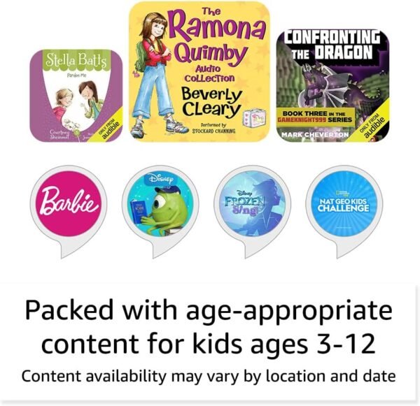 Amazon Echo Dot Kids (newest model), Designed for kids, with parental controls, Includes 1 Year of Amazon Kids+, Owl
