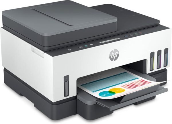 HP Smart -Tank 7301 Wireless All-in-One Cartridge-free Ink Printer, up to 2 years of ink included, mobile print, scan, copy, automatic document feeder (28B70A), Gray