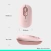 Logitech POP Mouse, Compact and Portable Wireless Bluetooth Mouse with Programmable Buttons and Quiet Clicks, Easy-Switch Between up to 3 Devices, Laptop, Tablet, PC - Rose