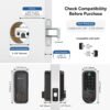 Solity No-Hub Smart Digital Door Lock, Designed in Korea, Keyless Entry, Wi-Fi, Remote Control, Touchscreen Keypad, Auto Lock, IP54 Waterproof GT10BK Biometric (GT10BK_ORB)