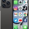 Mini 4G Smartphone Unlocked, 4.3 Inch Full Screen Dual Sim Quad Core Mini Phone Premium Child Phone Small Smartphone Student Pocket Cellphone, 2+16GB (Metallic Black)
