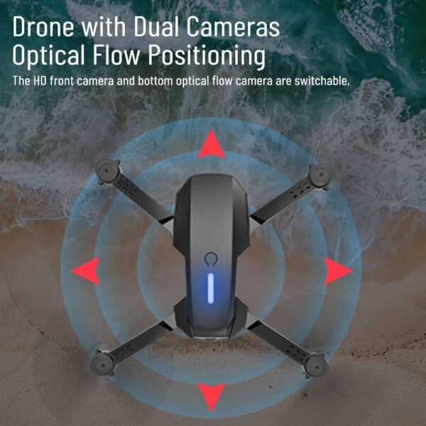 2025 Foldable Drone with 4K Dual Camera for Adults, RC Quadcopter WiFi FPV Live Video, Altitude Hold, Headless Mode E88